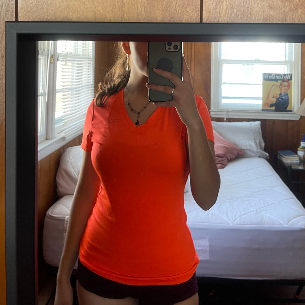 Bright Orange Fila athletic shirt